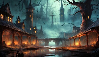 Halloween horror background
