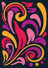 Colorful Floral Seamless Decorative Background