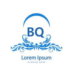 bq letter logo design vector