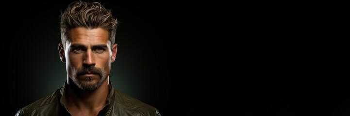 Obraz premium Portrait series of men showing off unique facial hair styles for Movember 