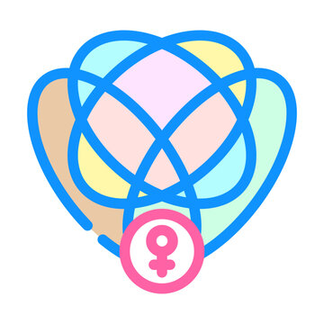 intersectional feminism woman color icon vector. intersectional feminism woman sign. isolated symbol illustration