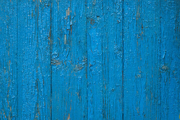 the texture of the wall is old blue paint