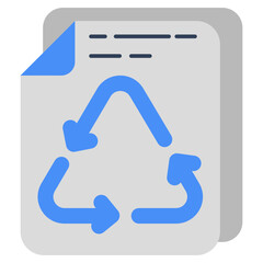 Conceptualizing flat design icon of paper recycling 