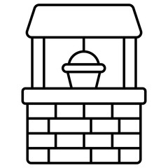 Premium download icon of water well