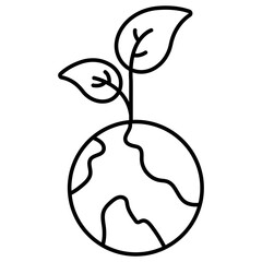 Creative design icon of global ecology 