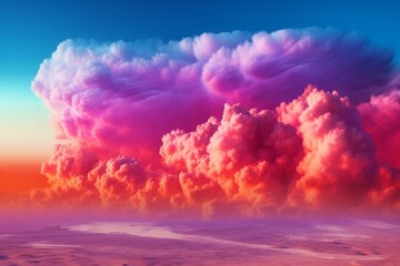Vibrant colorful powdery clouds. Generative AI
