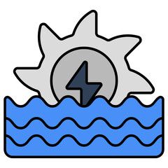 Modern design icon of hydro power