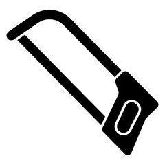 A woodcutting tool icon, vector design of hacksaw