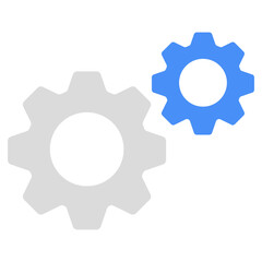 Gears icon, editable vector