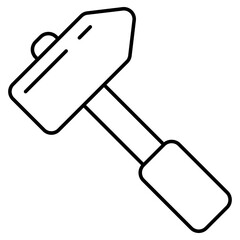 Modern design icon of mallet