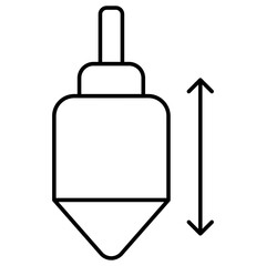 A trendy vector design of plumb bob