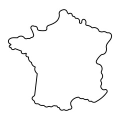 flag territory france country line icon vector