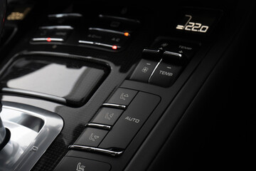 dashboard in the car climate control adjustment car passengers in the cabin