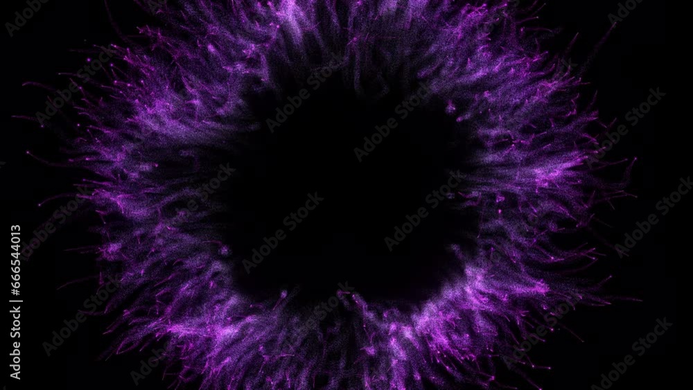 Aufkleber 4k video. explosion particles. bokeh background. xmas lights. 3d render. abstract art animation. iso