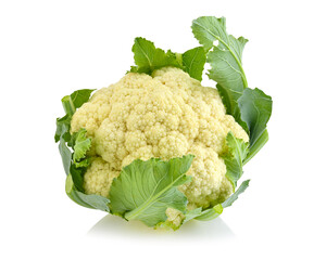 Fresh cauliflower isolated on white background