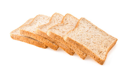 sliced bread isolated on white background