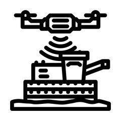 precision agriculture line icon vector. precision agriculture sign. isolated contour symbol black illustration