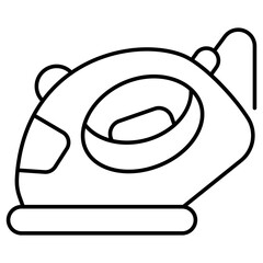 An editable design icon of electric iron