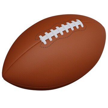 Gridiron football also called american football or rugby 3d rendering