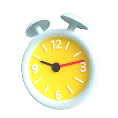 3D Rendering of the ringing alarm clock