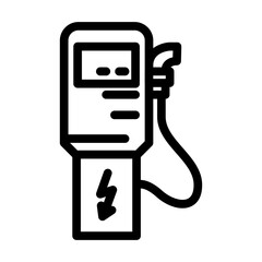 charging station electric line icon vector. charging station electric sign. isolated contour symbol black illustration