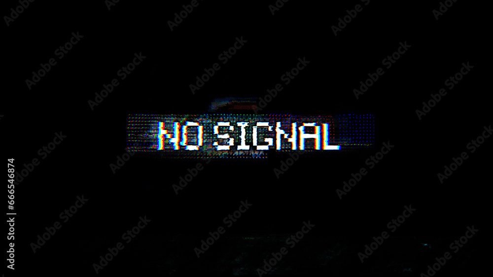 Poster no signal error with glitch effect