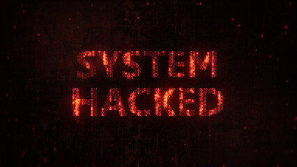 System hacked error message