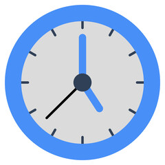 Editable design icon of wall clock