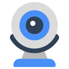 A modern technology icon of webcam