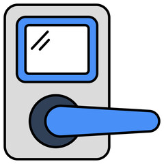 Unique design icon of door lock