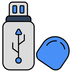 Premium download icon of usb