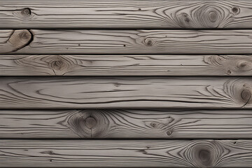 Weathered gray wood with nail holes and scratches - Generative AI