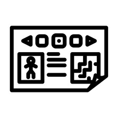 prototyping game development line icon vector. prototyping game development sign. isolated contour symbol black illustration