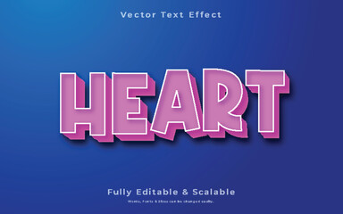 Fototapeta premium heart text effect vector design