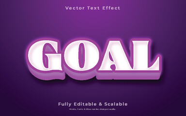 Goal editable text effect font