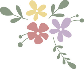 Fototapeta premium Flower Flat Illustration
