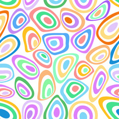 Seamless pattern of deformed circles for texture, textiles, prints, and simple backgrounds