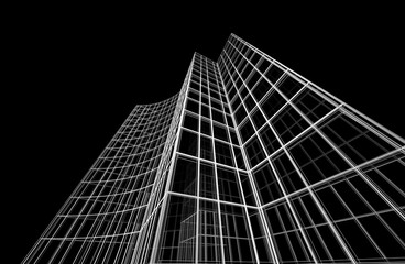 Fototapeta premium skyscraper in the night