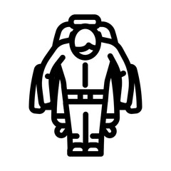 people sitting chair top view line icon vector. people sitting chair top view sign. isolated contour symbol black illustration