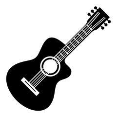 Fototapeta premium Guitar Icon Illustration. SVG Vector