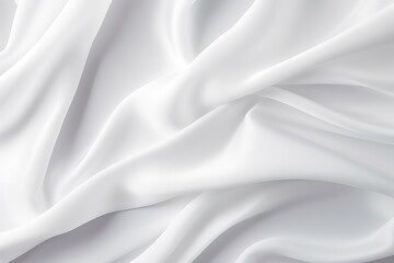 Fototapeta premium Abstract White Background With Crumpled Fabric Texture