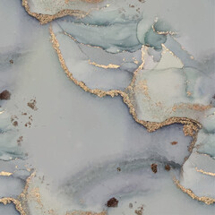 Alcohol Ink Canvas. Marble Water Color. Green