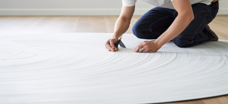 Professional Installation of White Wilson Flooring on Wooden Floor