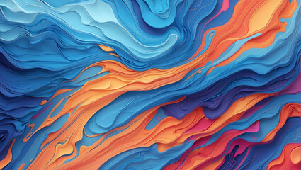 Abstract Background Holographic Neon Fluid flow gradient. Acrylic color background