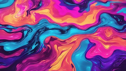 Abstract Background Holographic Neon Fluid flow gradient. Acrylic color background
