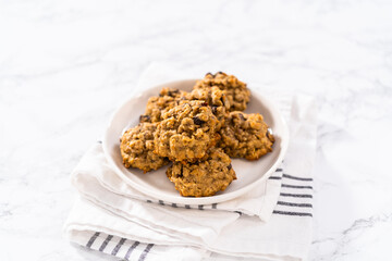 Soft Oatmeal Raisin Walnut Cookies
