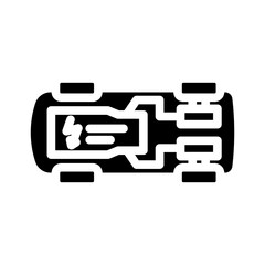 energy transfer electric glyph icon vector. energy transfer electric sign. isolated symbol illustration