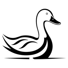 Duck Icon Illustration in Trendy Flat Isolated on White Background. SVG Vector