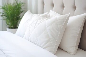White Pillows On A Bed