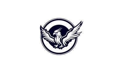Eagle emblem logo vector template